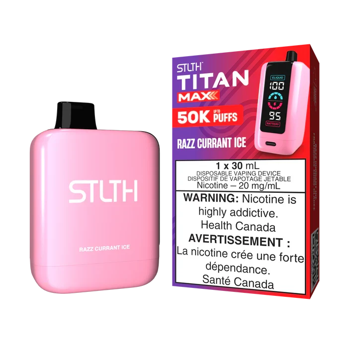 Razz Currant Ice STLTH Titan 50K 20mg 30ml Sale 5
