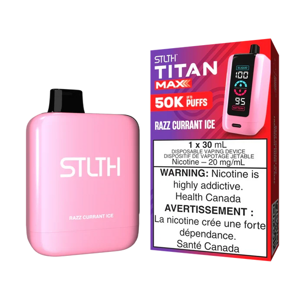 Razz Currant Ice STLTH Titan 50K 20mg 30ml