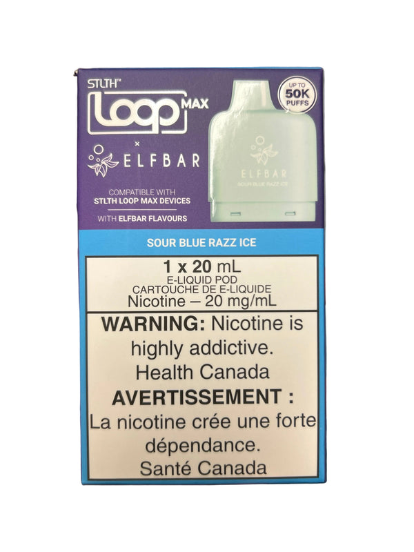 [S] Sour blue razz ice STLTH Loop Max X  Elfbar POD 50K 20mg/ml