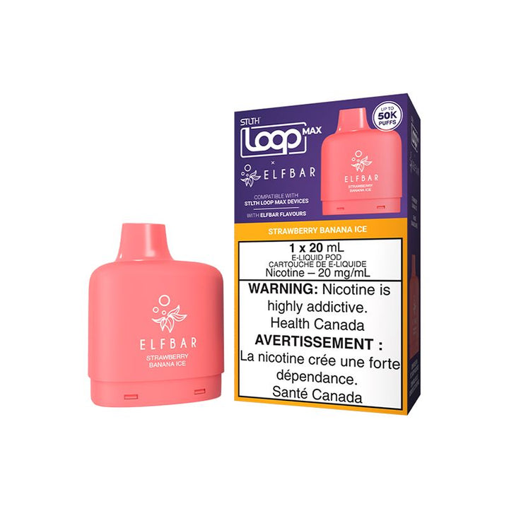 [O] Strawberry Banana Ice STLTH Loop Max X Elfbar POD 50KO 20mg/ml