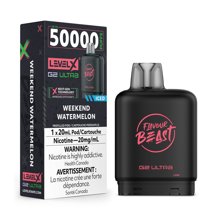 [O] Weekend Watermelon iced LevelX 50KO (Without Battery)