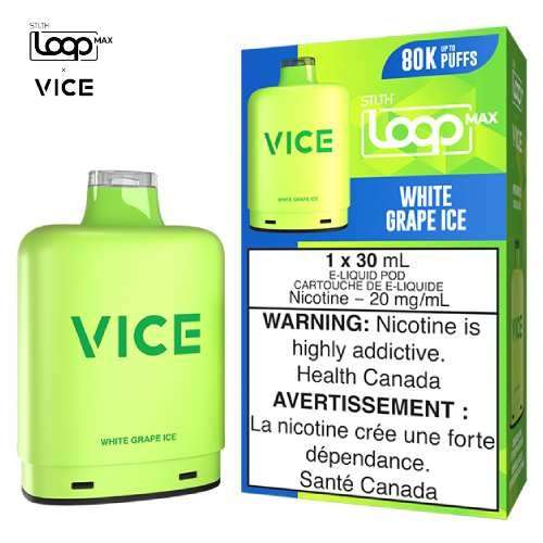 [O] White Grape Ice STLTH Loop Max X Vice POD 80K 20mg 30ml