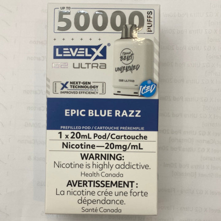[S] Epic Blue Razz iced LevelX 50K (Without Battery)