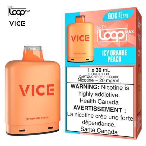Icy Orange Peach STLTH Loop Max X Vice POD 80K 20mg 30ml