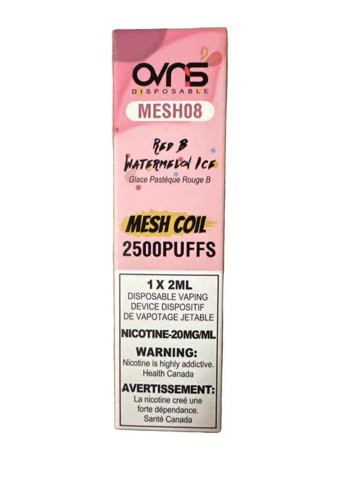 R ed B  W atermelon I ce   O VNS 2 500kO 2 0mg 1 x2ml
