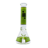 1598| 14 inch 7mm Infyniti Brand Water Pipe with Beaker Base- Plaid print