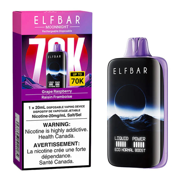 [O] Grape Raspberry Elfbar 70KO MoonNight Edition 20mg 1 x20ml