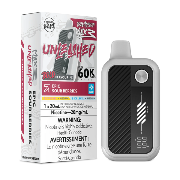 Epic Sour Berries Flavour Beast Mode Max 3 Disposable 60K 20mg 20ml
