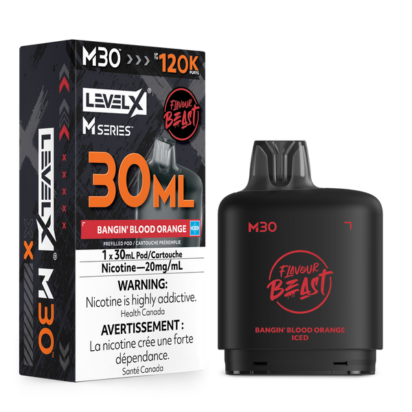 Bangin’ Blood Orange Iced Level X Flavour Beast 120K M Series Pod 30ml/20mg (Only Compatible with M Series Battery)