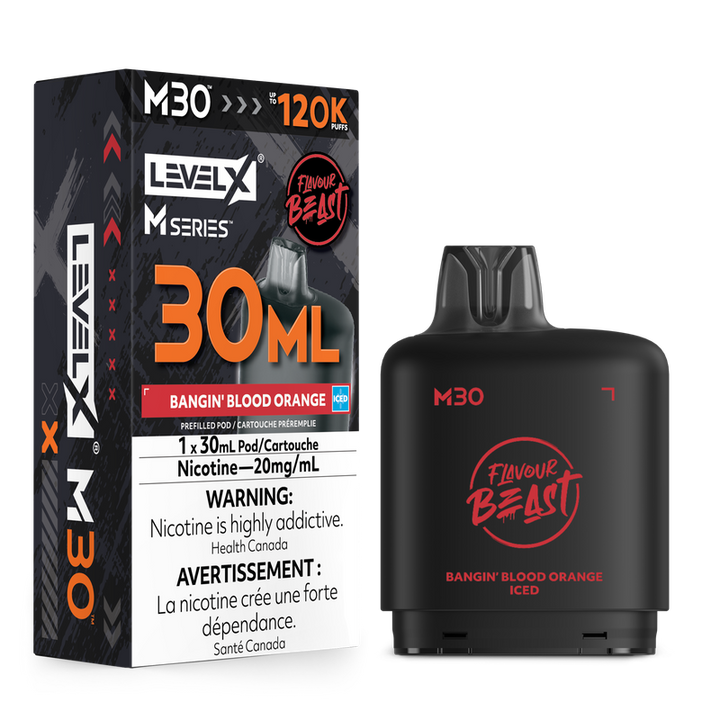 Bangin’ Blood Orange Iced Level X Flavour Beast 120K M Series Pod 30ml/20mg (Only Compatible with M Series Battery)