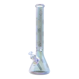 1592| 18" Infyniti Brand Water Pipe with Beaker Base snow flake