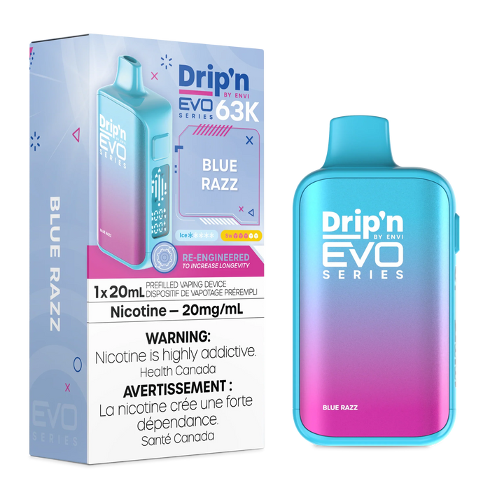 (S) Blue Razz Drip'n EVO 63k 20mg/ml 20ml