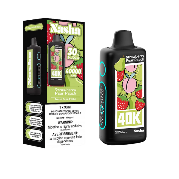 S trawberry P ear P each 1 x30ml 4 0kO N asha 2 0mg/mL