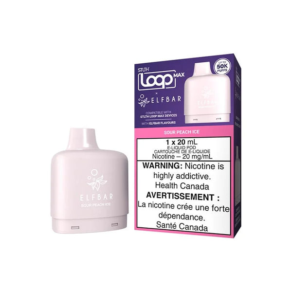 [O] Sour Peach Ice STLTH Loop Max X  Elfbar POD 50KO 20mg/ml