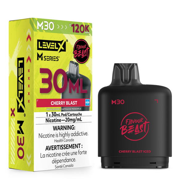Cherry Blast Iced Level X Flavour Beast 120K M Series Pod 30ml/20mg (Only Compatible with M Series Battery)