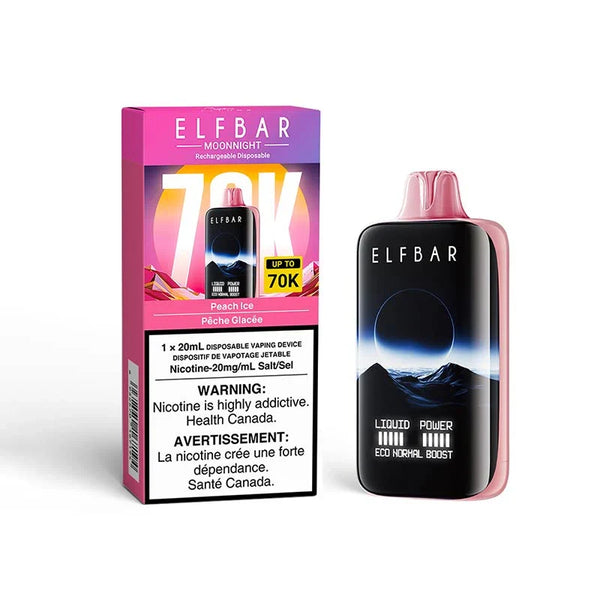 [S] Peach Ice Elfbar 70K MoonNight  Edition 20mg 1 x20ml