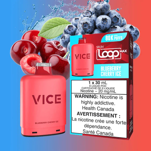 [O] Blueberry Cherry Ice STLTH Loop Max X Vice POD 80KO 20mg 30ml
