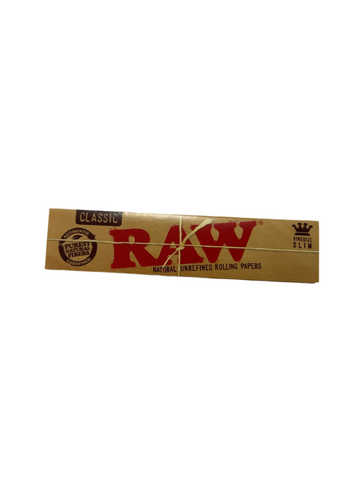 4185 RAW Classic Natural Unrefined Hemp Rolling papers KS Slim, Pack/32