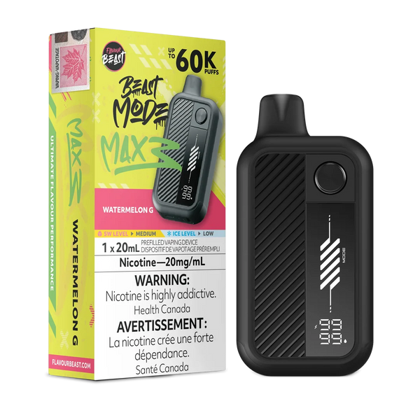 Watermelon G Flavour Beast Mode Max 3  Disposable 60k 20mg 20ml