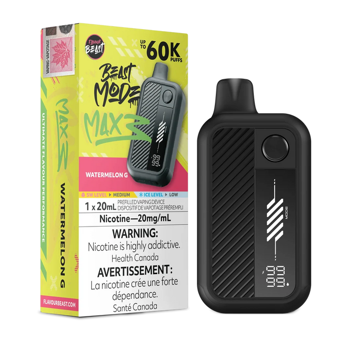 Watermelon G Flavour Beast Mode Max 3  Disposable 60k 20mg 20ml