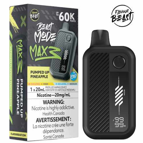 Pumped Up Pineapple Flavour Beast Mode Max 3 Disposable 60K 20mg 20ml