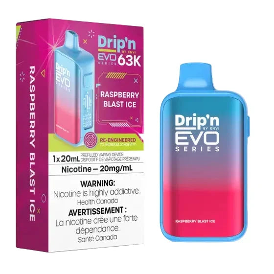 (S) Raspberry Blast Ice Drip'n EVO 63k 20mg/20ml