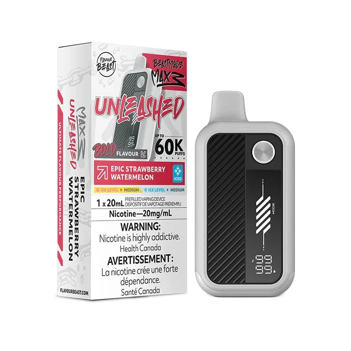 Epic Strawberry Watermelon Flavour Beast Mode Max 3 Disposable 60K 20mg 20ml