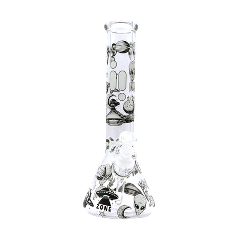 1669 | TP-GP-GP1669BLK Alien Ice Catcher, 14"Inch Decal Beaker Glow in Dark