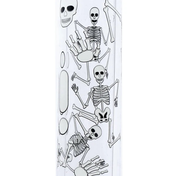 1671|TP-GP-GP1671AST| 14" Infyniti Brand Water Pipe Glow in the Dark Skeleton Design