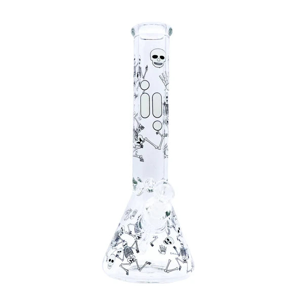 1671|TP-GP-GP1671AST| 14" Infyniti Brand Water Pipe Glow in the Dark Skeleton Design