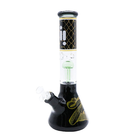 20222 | GP 2022 14" UNTAMED COLLECTION, GOLD SNAKE 12 ARM PERK, ICE CATCHER WATERPIPE