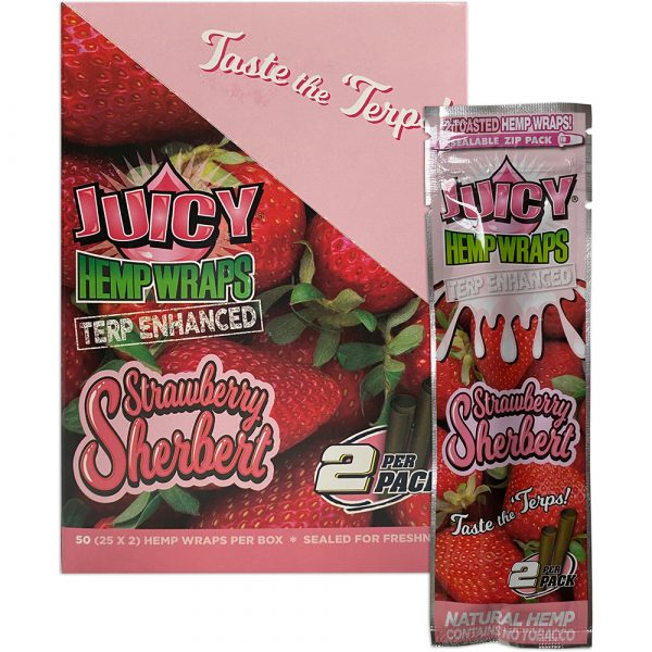 Juicy Jay Hemp Wraps Strawberry Sherbet