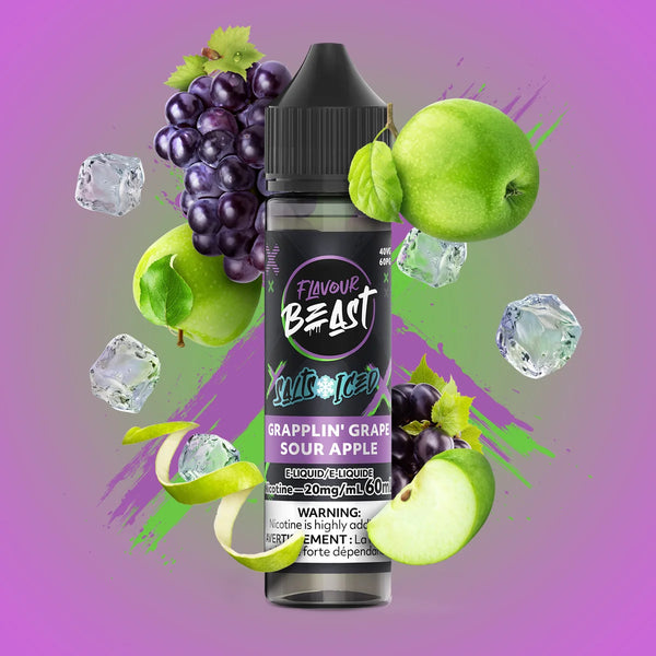 [S] Grapplin' Grape Sour Apple Flavour Beast 20mg 60ml E-Liquid