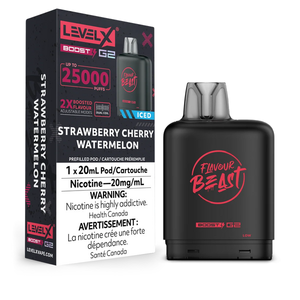 [S] Strawberry cherry watermelon Level X Flavour Beast 50K G2 Ultra 20mg 20ml (Without Battery)