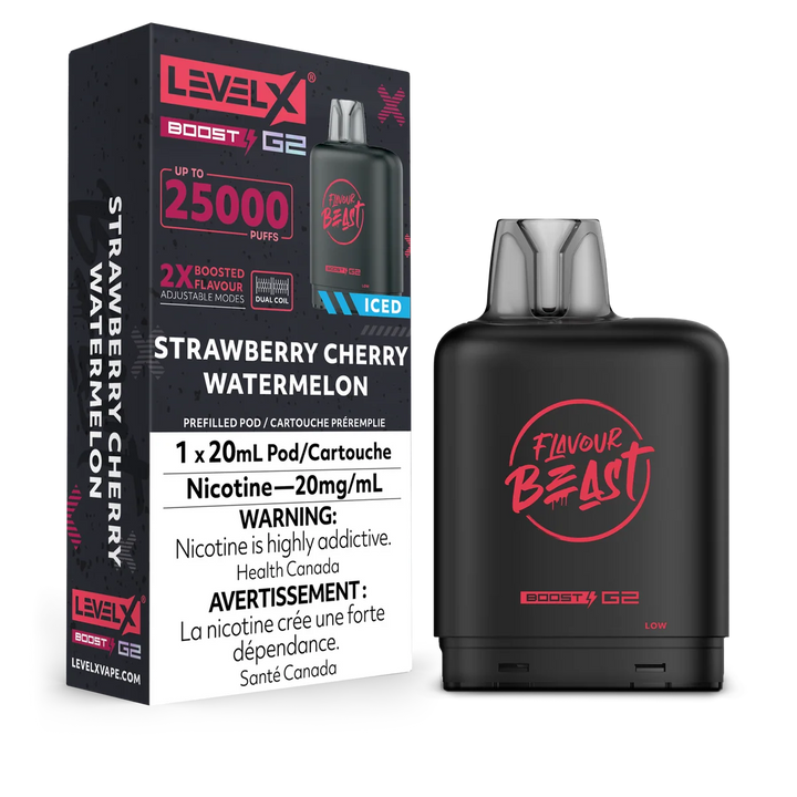 [S] Strawberry cherry watermelon Level X Flavour Beast 50K G2 Ultra 20mg 20ml (Without Battery)