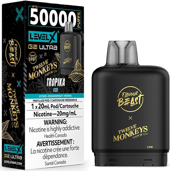 [S] Tropica iced Level X Flavour Beast 50K G2 Ultra 20mg 20ml (Without Battery)