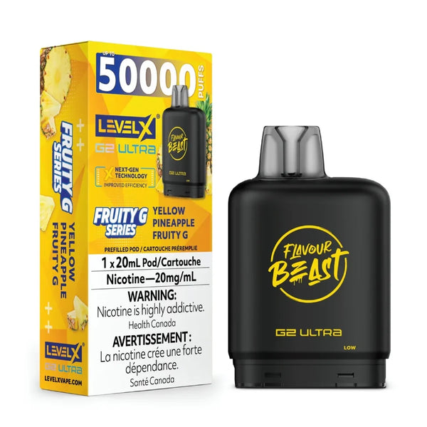 [S] Yellow pineapple fruity G Level X Flavour Beast 50K G2 Ultra 20mg 20ml (Without Battery)