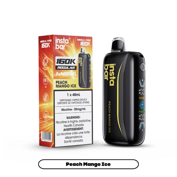 [S] Peach Mango Ice Instabar Mega Pro 160K 20mg 40ml