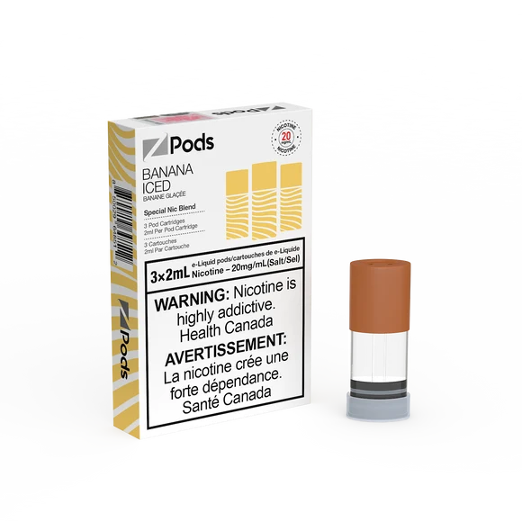 [S] Banana Iced  Zpod 20mg 3x2ml