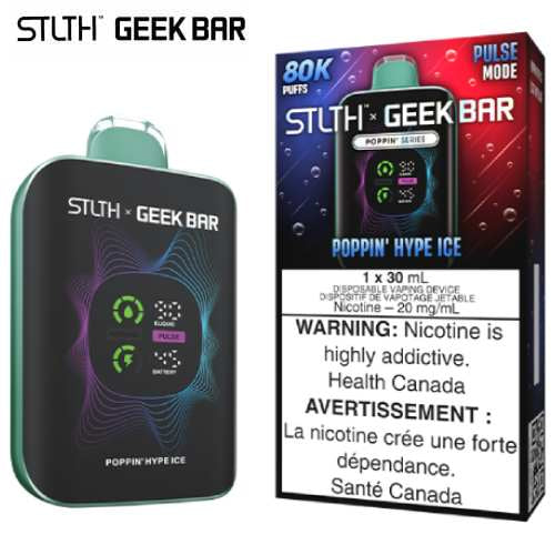 [S] Poppin’ Hype Ice STLTHXGeekbar 80k 20mg 30ml