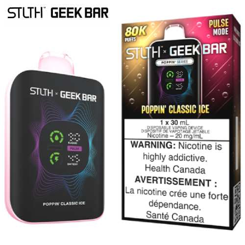 [S] Poppin’ Classic Ice STLTHXGeekbar 80k 20mg 30ml