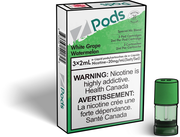 [S] White Grape Watermelon Zpod 20mg 3x2ml
