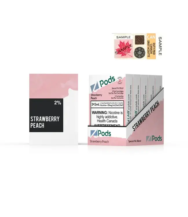 [S] Strawberry Peach Zpod 20mg 3x2ml