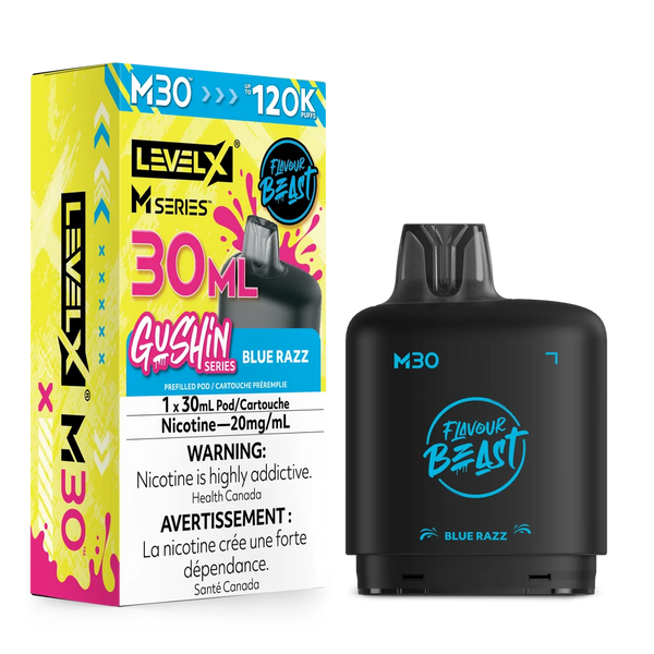 G.S. Blue Razz Level X Flavour Beast 120K M Series Pod 30ml/20mg (Only Compatible with M Series Battery)