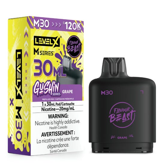 G.S. Grape Level X Flavour Beast 120K M Series Pod 30ml/20mg ( Only Compatible with M Series Battery)