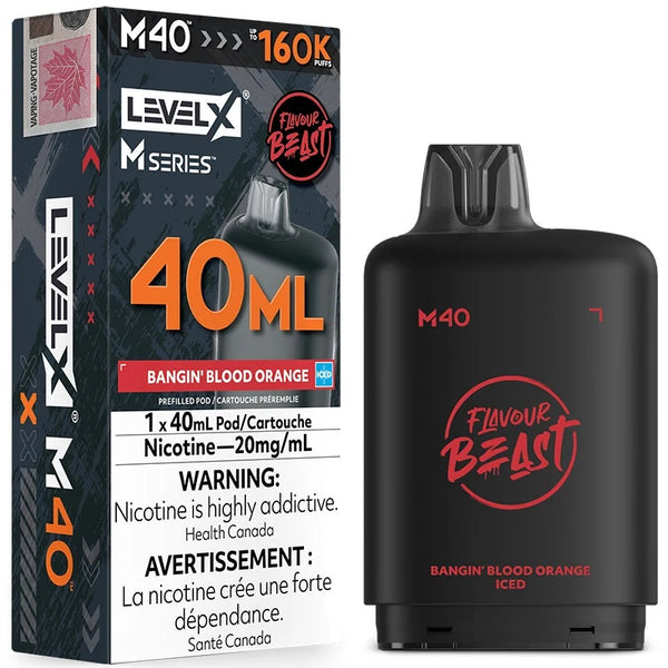 Bangin’ Blood Orange Iced Level X Flavour Beast 160K M Series Pod 40ml/20mg (Only Compatible with M Series Battery)