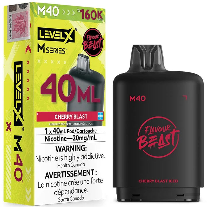 Cherry Blast Iced Level X Flavour Beast 160K M Series Pod 40ml/20mg (Only Compatible with M Series Battery)
