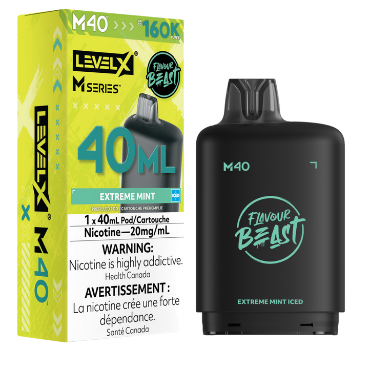 Extreme Mint Iced Level XFlavour Beast 160K MSeries Pod 40ml/20mg (Only Compatible with MSeries Battery)