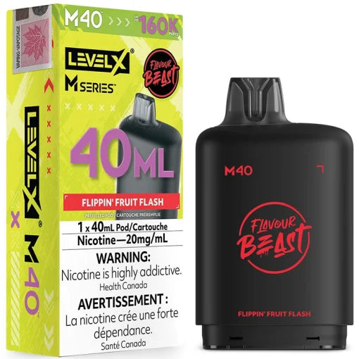 Flippin’ Fruit Flash Iced Level X Flavour Beast 160K MSeries Pod 40ml/20mg (Only Compatible with MSeries Battery)