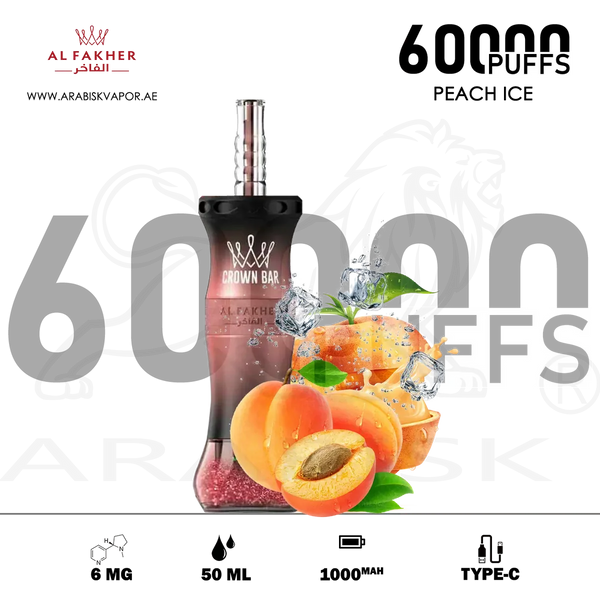 Peach Ice Crown Bar Al Fakher 60k 6mg/50ml